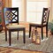Baxton Studio Nicolette Modern and Contemporary Sand Fabric and Dark Brown Finished Wood 2-Piece Dining Chair Set 176-11386-Zoro - alternate 4